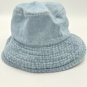 Vintage 90s Orvis Denim Bucket Hat One Size 100% Cotton Outdoors